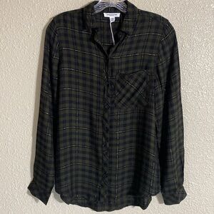 NWT Beachlunchlounge Plaid Button Down Shirt Size XS